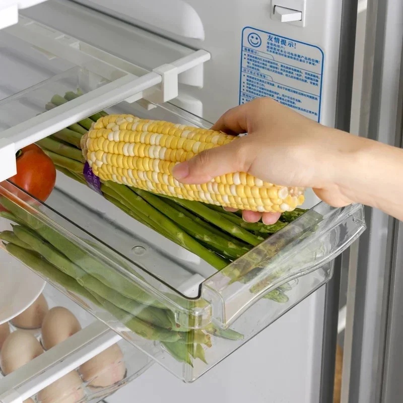 Hanging Pull Out Fridge Drawer - Food Storage With Dividers 评论和价格
