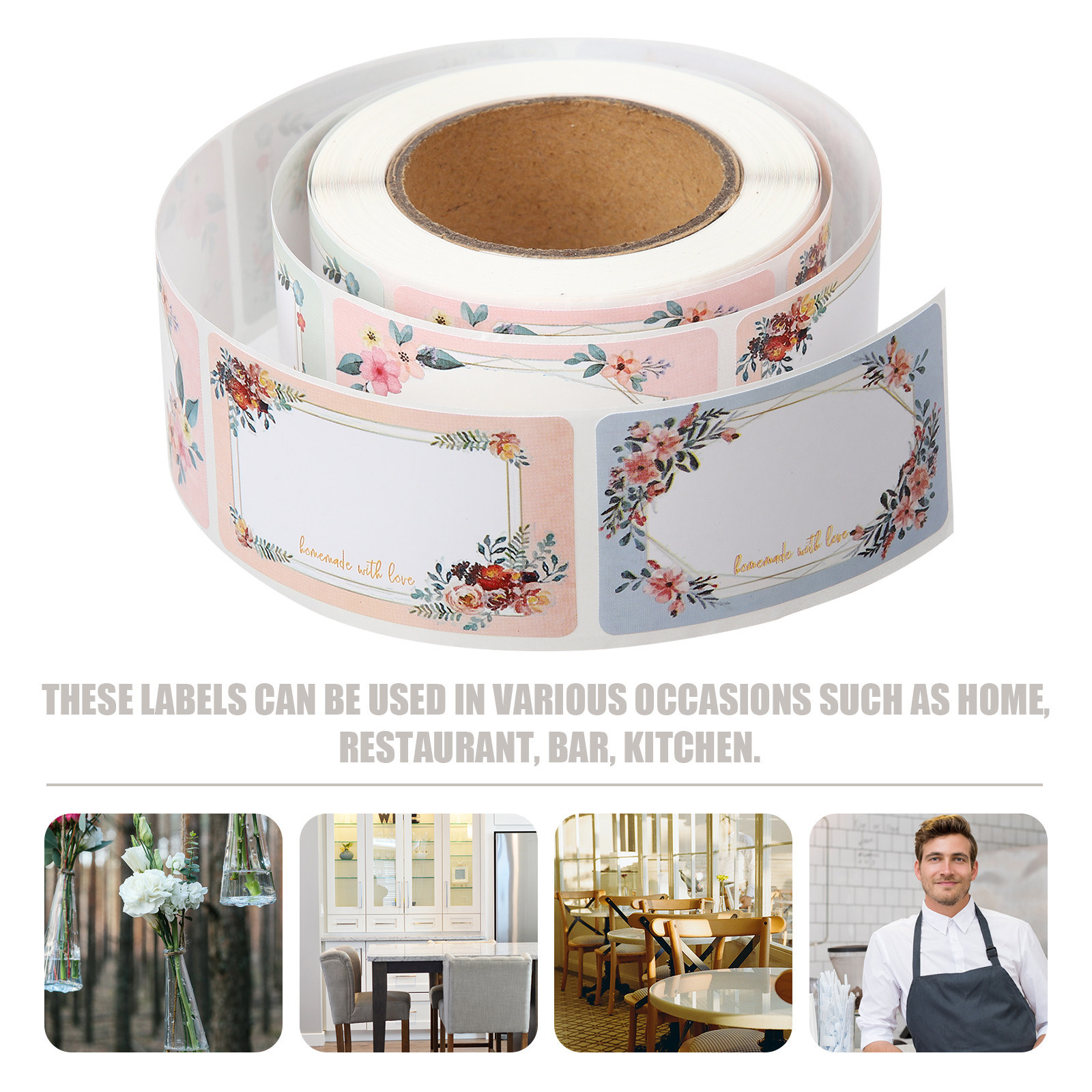 3 Rolls Blank Name Sticker Lab - Food Storage Labels 评论和价格
