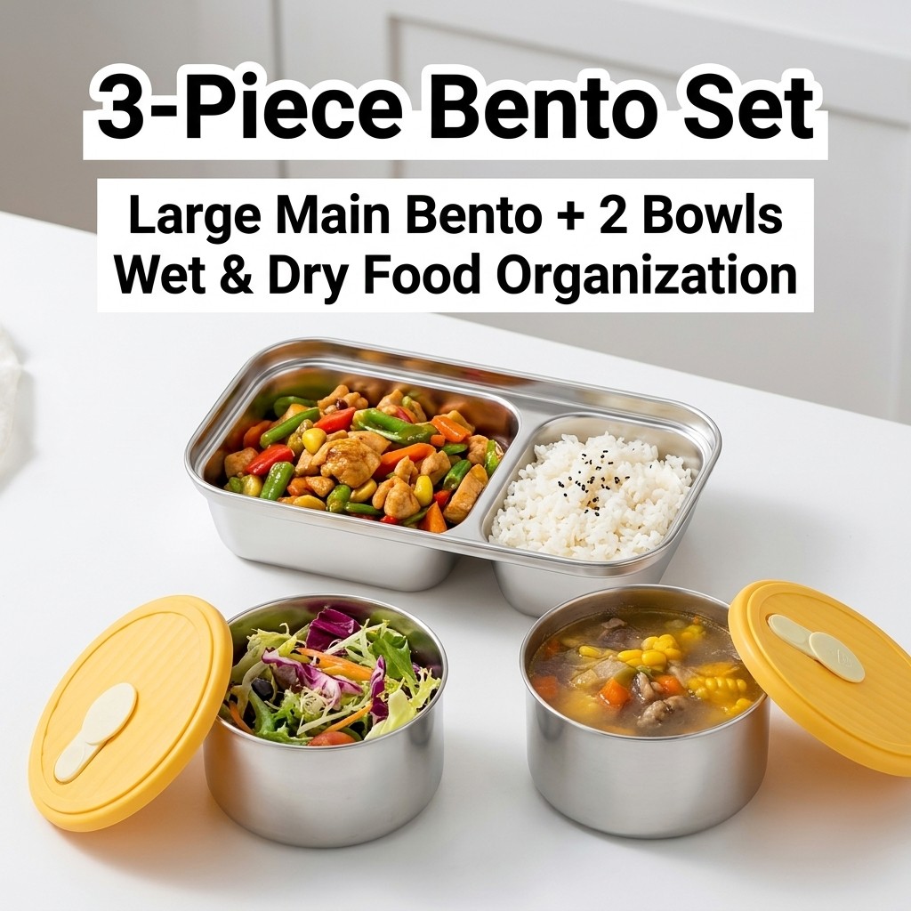 304 Stainless Steel Bento Box  - Food Storage Oven Safe 评论和价格