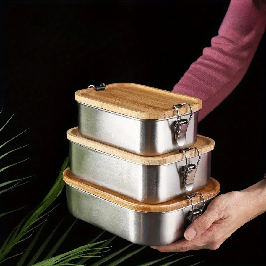 New 304 Stainless Steel Bamboo - Food Storage Oven Safe 评论和价格