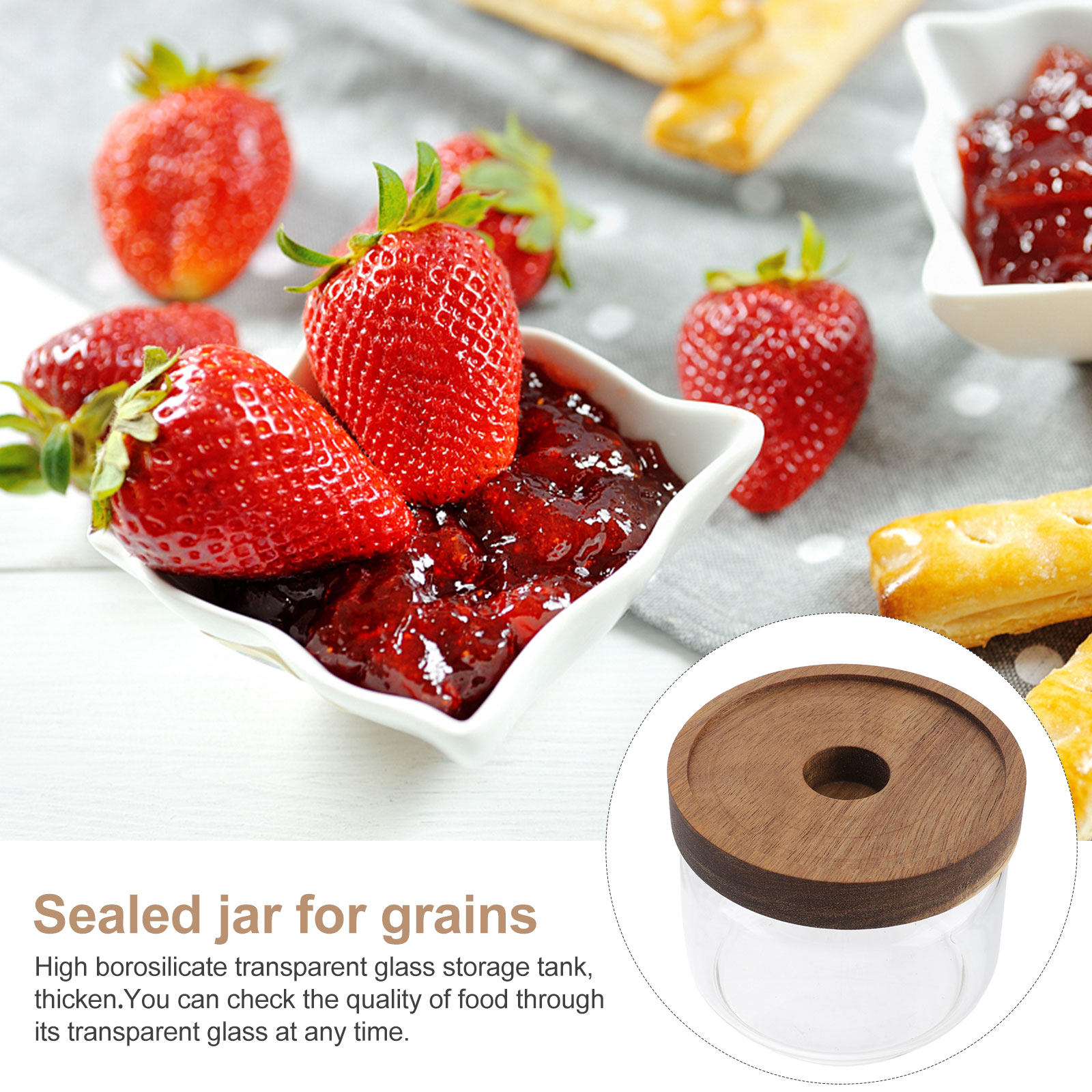 2Pcs Glass Storage Jar Sealed  - Food Storage Containers 评论和价格