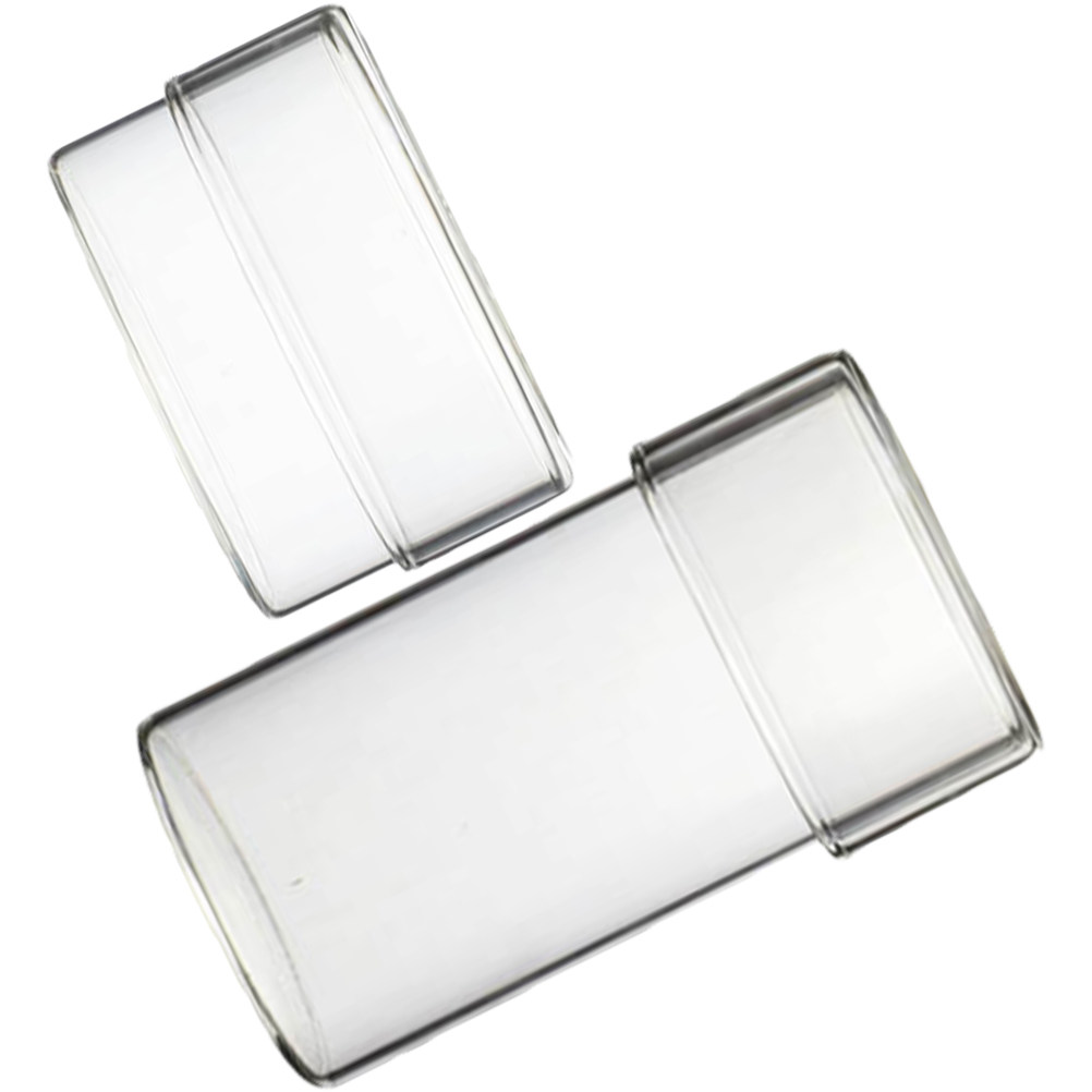 2Pcs Premium Transparent Glass - Food Storage Containers 评论和价格