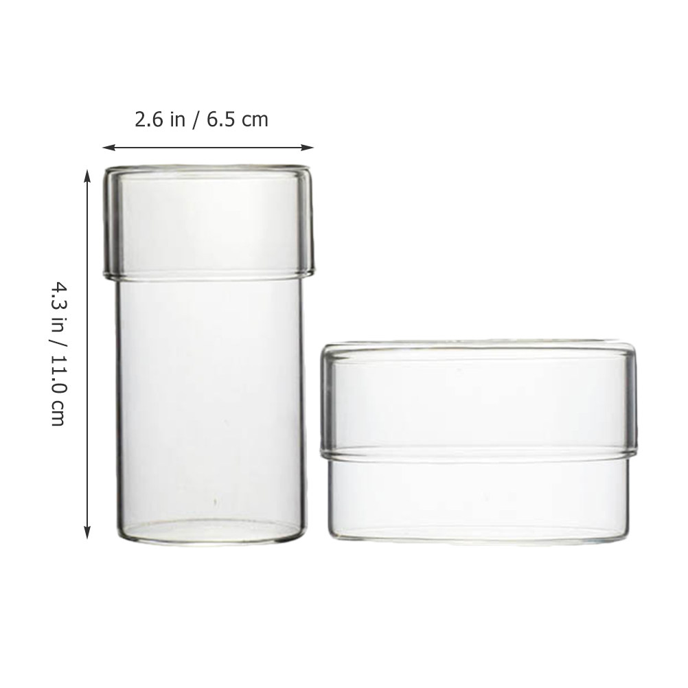 2Pcs Premium Transparent Glass - Food Storage Containers 评论和价格