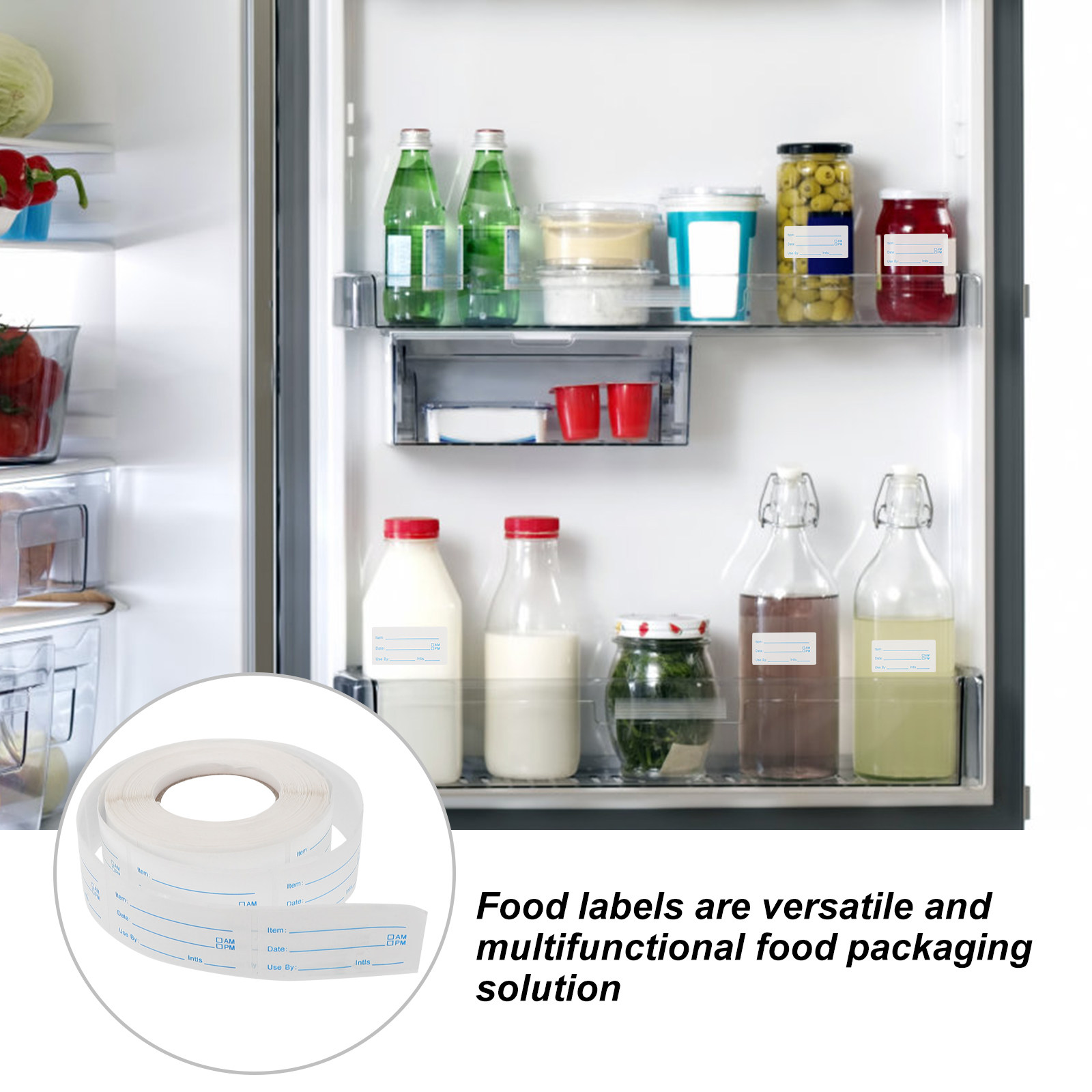 1 Roll Date Label Stickers Foo - Food Storage Labels 评论和价格