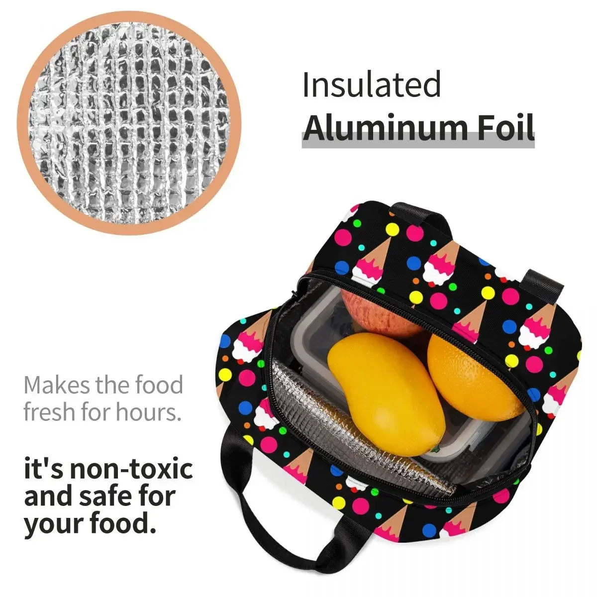Colorful Portable Lunch Bag Ic - Food Storage Bag 评论和价格