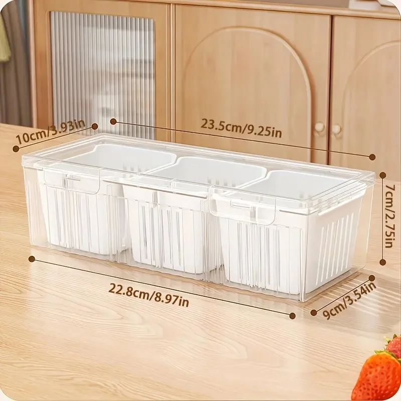 1pc Compartment Food Storage C - Food Storage With Dividers 评论和价格