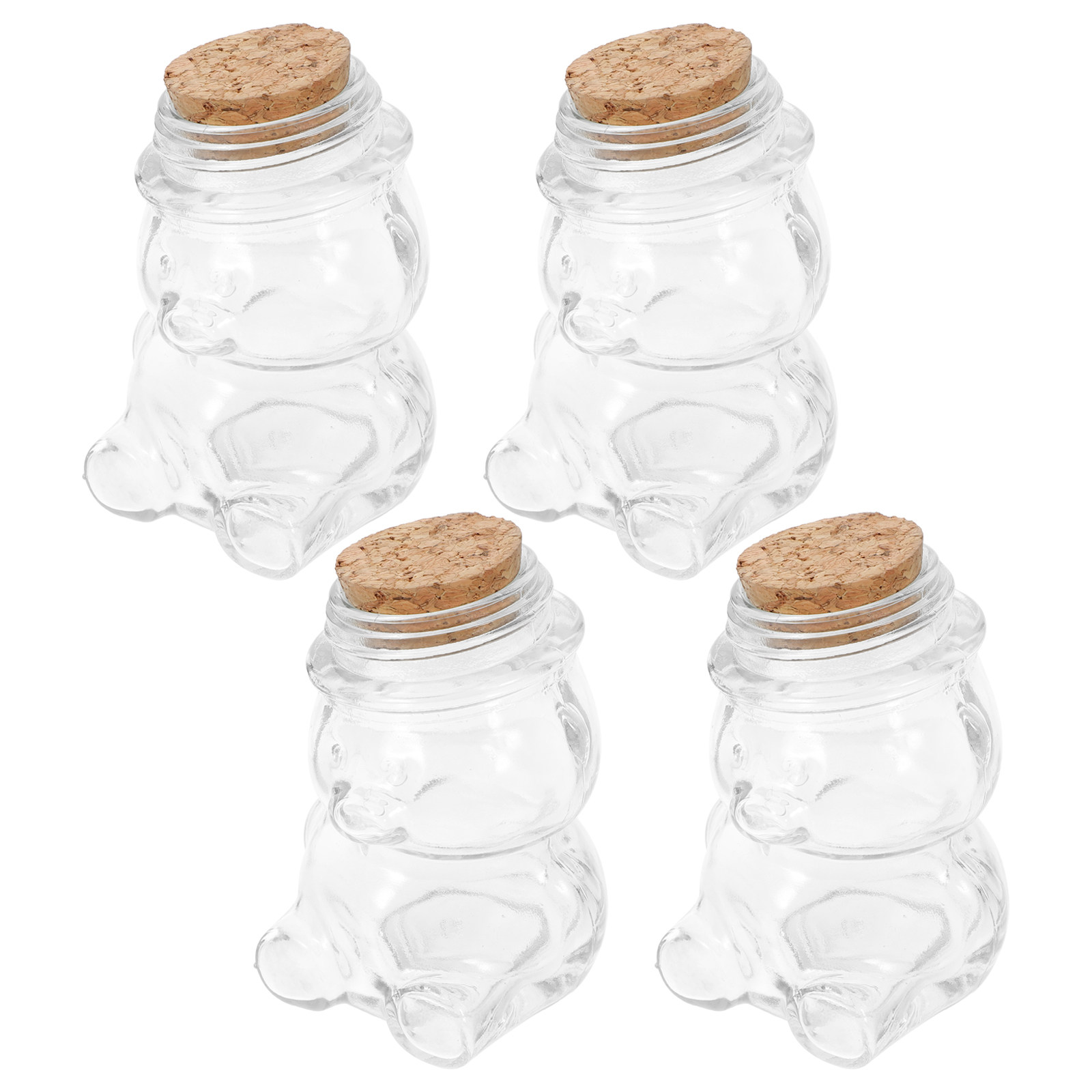 4Pcs Transparent Glass Candy J - Food Storage Containers 评论和价格