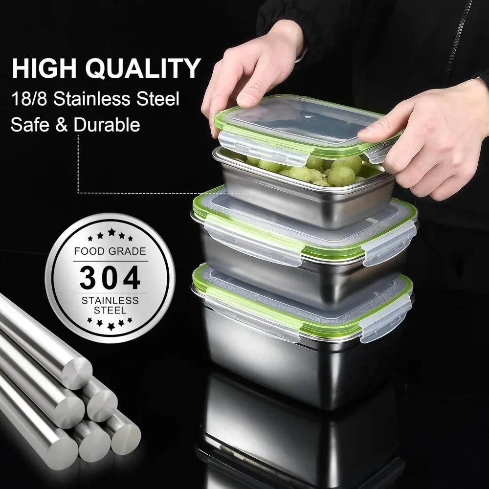 1/3 Piece Food Storage Contain - Food Storage Oven Safe 评论和价格